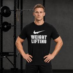 Maglietta Nike Weightlifting Uomo - Nero/Bianco