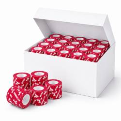 GYMPACK 32 pezzi - Nastro Thumb Hookgrip WORKOUT stretto - lunghezza 7 m (rosso)