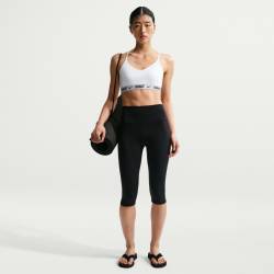 Dámská podprsenka Nike Indy s lehkou oporou - bílá/šedá