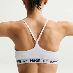 Dámská podprsenka Nike Indy s lehkou oporou - bílá/šedá