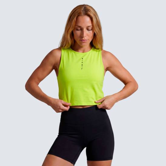 Picsil Performance SS26 Womens Crop Top - Citrus