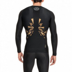 Man compression T-Shirt long sleeve A400 Gold