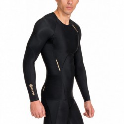 Man compression T-Shirt long sleeve A400 Gold