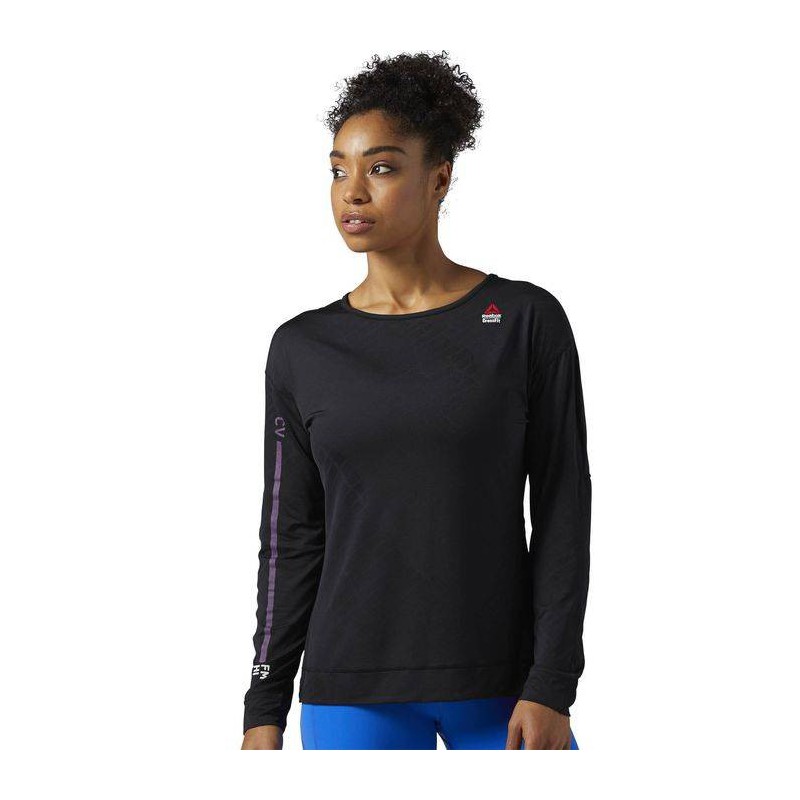 Dámské triko CrossFit JACQUARD LS TEE BQ5225